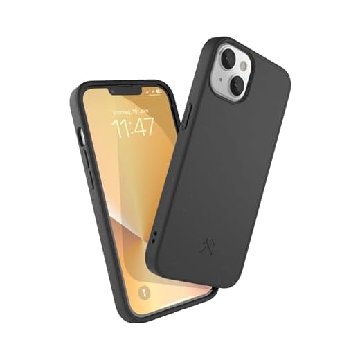 Handyhülle schwarz | kompatibel mit iPhone 13 Mini | Nachhaltig aus Pflanzen