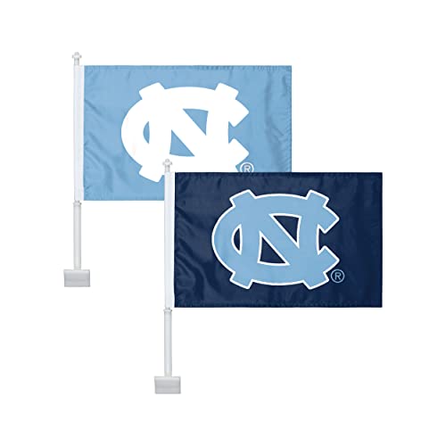 FOCO North Carolina Tar Heels NCAA 2 Pack Solid Car Flag