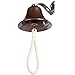 WMM Hanging Bell Dinner Bell Outdoor Bell Bracket Mount Wall Bell Indoor Rope Bell Ship/Boat/Nautical/Door/School/Reception/Home/Church Bell(Copper)