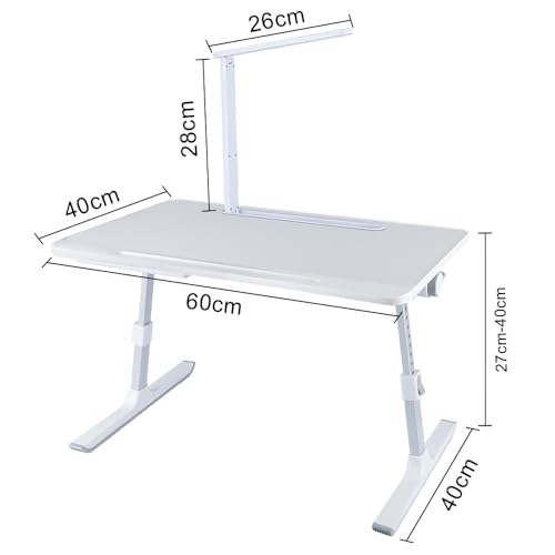 Support de lit pour ordinateur portable avec ports USB et surface ventilée