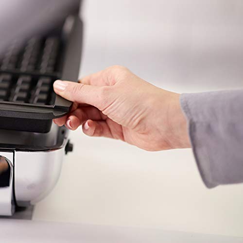 All-Clad Electrics Stainless Steel Waffle Maker 4 Section Nonstick, Upright Storage 1600 Watts 6 Browning Levels, Square, Belgium Waffle, Removable Plates, Dishwasher Safe #TOP3