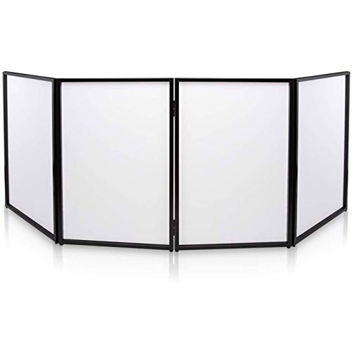 Pyle DJ Booth Foldable Cover Screen - Portable Event Facade Front Board Video Light Projector Display Scrim Panel with Folding Steel Frame Panel Stand, Stretchable Lycra Spandex - PDJFAC10 (White) by Pyle - Image 9