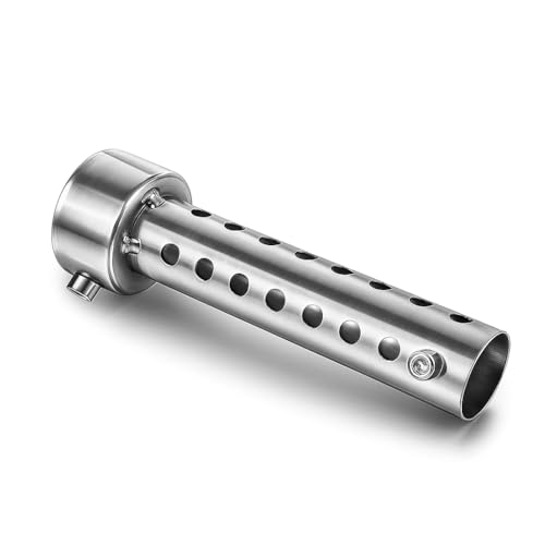 Image of Keenso Motorbike Silencer Muffler, Universal Silver Motorcycle Exhaust Can DB Killer Silencer Muffler Baffle Insert (42mm)