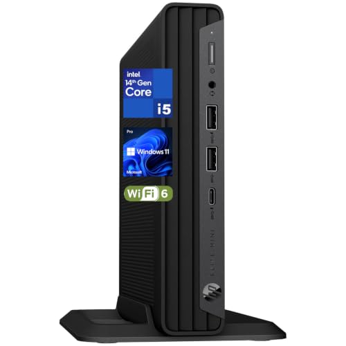 Image of HP Elite Mini 800 G9 with Intel Core i5-14500, Idea for Business & Home use | 16GB DDR5 RAM & 512GB PCIe SSD, Mini PC for Data Processing, Coding, Creator, 3x 4K Display Support, Wired Keyboard & Mouse
