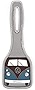 BRISA VW Collection - Volkswagen Samba Bus T1 Camper Van Stylish Vintage/Retro Luggage Bag Tag (Petrol/Brown)