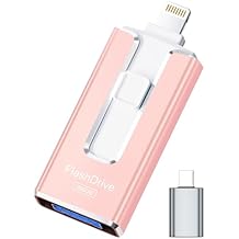 MFi Certified 256GB Flash Drive for iPhone iPad, Photo Stick for External Memory Storage, Easily Back Up and Save Photos Videos, USB Memory Stick Thumb Drive for iPhone/iPad/Android/PCRose Pink