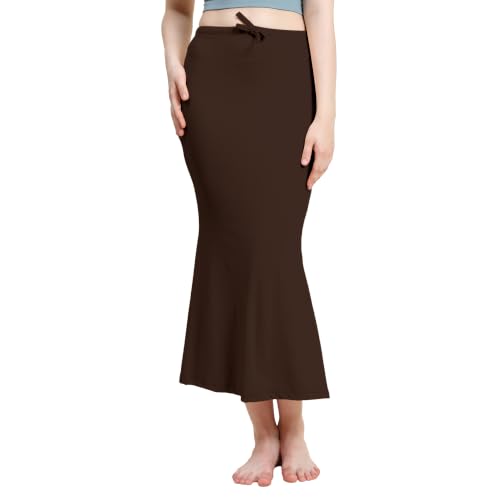 Image of Amazon Brand - Anarva Women Cotton Blended Saree Shapewear Regular Petticoat Skirt For Saree
