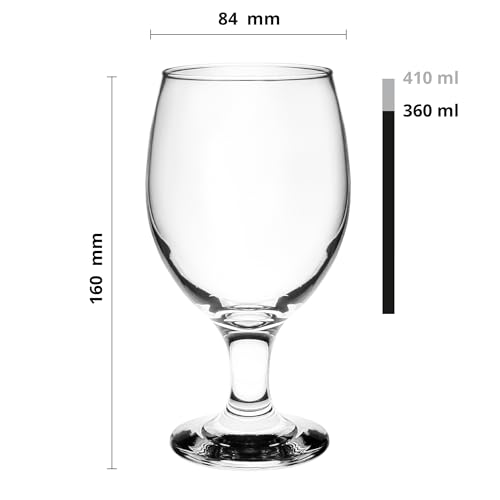 Miniatura 4 de Glasmark Krosno Juego De Vasos De Cerveza 0,36 Litros Vasos De Cerveza Copa De Cerveza Para Cerveza Artesanal Copa De Tulipa Para Cóctel Vasos De Cóctel Resistentes Al Lavavajillas 6 X 360ml