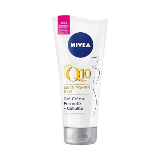 NIVEA Q10 Plus Gel-Crème Fermeté + Cellulite pour (1 x 200 ml), Gel raffermissant pour le corps au Q10 et extrait de lotus, Soin anticellulite pour une peau plus tonique des cuisses, fesses et ventre