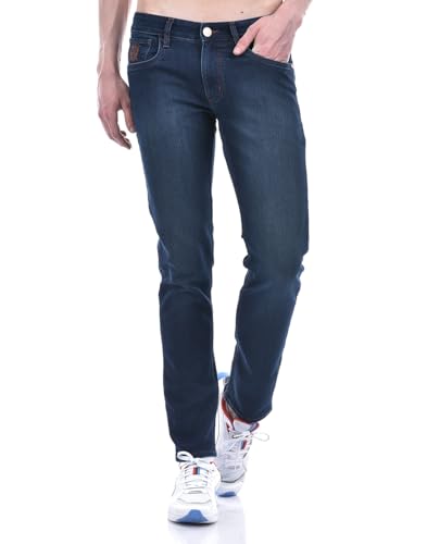 Image of Numero Uno Men's Grey Low Rise Skinny Fit Sustainable Jeans