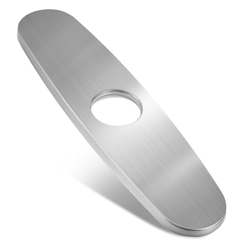 Kitchen Sink Hole Cover, 10' Stainless Steel Faucet Cover Deck Plate Deck Plate Escutcheon for Faucet for 1 or 3 Hole Kitchen Sink