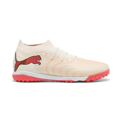 Puma Future 9 Match TT Chaussure de Football Unisexe, SUGARED Amande White-Ultra Red Black, 38 EU
