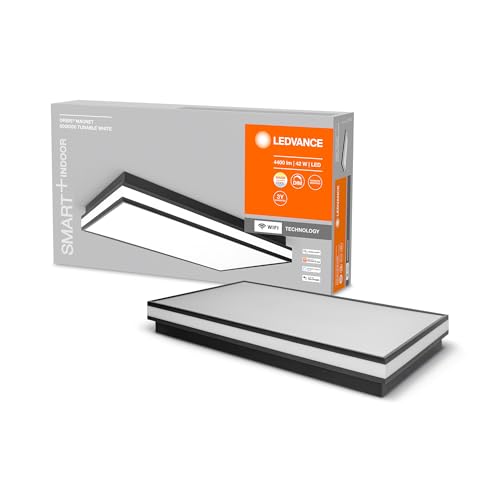 LEDVANCE ORBIS MAGNET SMART+ Wi-Fi 60x30cm, dimmbare LED Deckenleuchte für den Innenbereich, 42W, Farbtemperatur 3000-6500K, 4200 Lumen, Design-Lampe mit innovativem Magnetrahmen, schwarz