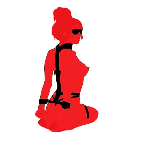 Bed Restraints Sex Queen Bed Sex Resistance Bands with Ankle Strap Sex Restrictions for Women Behind Back Sex Blindfold and Handcuffs Set SM Toys/Couples Sex Toys Bondaged Adult Kit Sweater