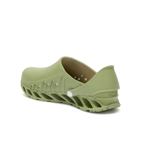 Scholl Evoflex - Professionelle Sanitärclogs für Herren und Damen, Ultraleicht, Komfortabel, Verstellbarem Riemen, Rutschfester Sohle, Herausnehmbarer Memory-Einlegesohle mit Antibakteriellem Futter