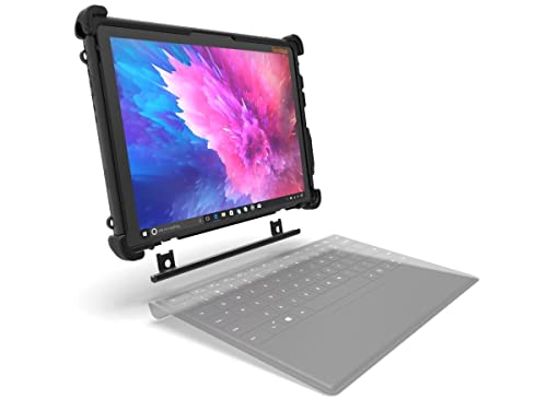 Mobiledemand Ultra Rugged Standard Case For Microsoft Surface Pro 7+, 7, 6, 2017 (Lte), 4 – Heavy Duty Tablet Case – Briefcase Handle, Hand Strap, Keyboard Compatible – Shock Absorbing, Protective #TOP1