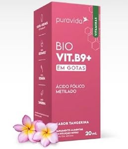 Bio Vit.B9+ (Vitamina B9 (Metilfolato)) Liquido de 20 ml Sabor Tangerina-PuraVida