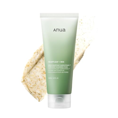 Image of Anua Heartleaf Quercetinol Pore Deep Cleansing Foam, Facial Cleanser, for Double Cleansing, BHA, Hyaluronic Acid, Glycerin, Face Wash, Blackhead Remover, Korean Skincare