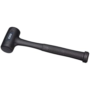 STROXX® Schonhammer 45mm schwarz |rückschlagfrei| rutschfester Griff | Stahlrohrhammer kunststoffummantelt | Hammerkopf mit Stahlkugelfüllung | ölbeständig