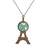 Cadena de alta calidad: longitud de la cadena 19.7 pulgadas con cierre de mosquetón. Este delicado collar de la Torre Eiffel se puede combinar con cualquier estilo de ropa y tiene un encanto único. Puedes comprar con confianza.
