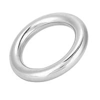Alomejor 1 St¨¹ck 12 * 50mm 304 Edelstahl O-Ring Geschwei?te Feste Ring o Runde Ring Poliert Kreis F¨¹r Boot Marine