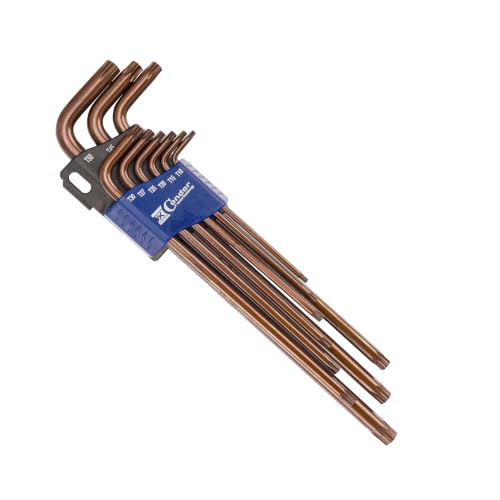 Condor Outil 38003 | Jeu de clés coudées Torx | 9 pièces | T10 - T50 | Extra longues