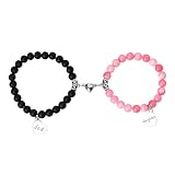 YangQian Father Day Gifts for Dad Daughter Bracelet Gift for Dad Birthday Gifts from Daughter Gifts from Dad Father Daughter Bracelets Set for 2 Adjustable Natural Stone Bracelet Gift, Small