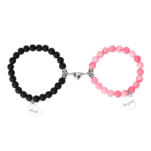 Matching Heart Bracelet for Daughter Mom Son Dad Gifts for Father Mothers Day Gifts from Daughter