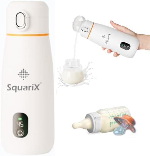 Calienta Leche Rápido Viaje Calentador De Biberones Portátil Recargable 6000 MAh - Calienta Leche En 2-5 Minutos, Con Luz Nocturna Calentador De Biberones Portatil