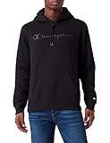 Champion Herren American Classics Fall Fleece Big Logo Kapuzenpullover, Schwarz, M