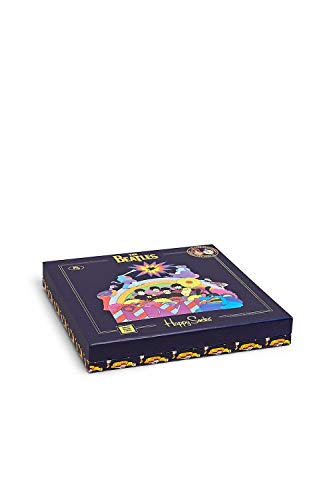 Happy Socks Limited Edition The Beatles Yellow Submarine 6 Pack (Blue Combo, US Men's Shoe Size 8-12)