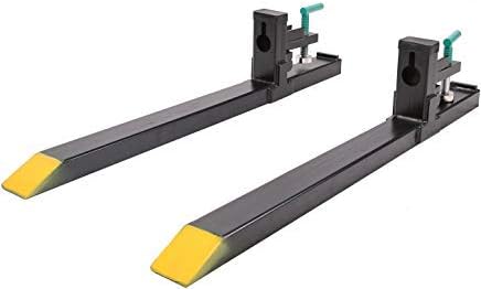 30'' Clamp on Loader Bucket Skidsteer Tractor Pallet Fork 1500lbs Capacity