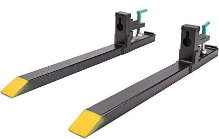 30'' Clamp on Loader Bucket Skidsteer Tractor Pallet Fork 1500lbs Capacity