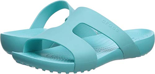Crocs Serena Slide Women, Sandales Bout ouvert femme, Bleu (Pool 40m), 41/42 EU