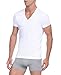 2(X)IST Men's Essential Cotton Slim Fit V-Neck T-Shirt 3-Pack Pure White