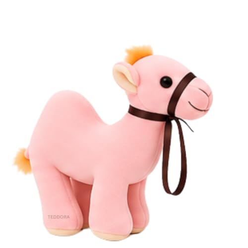 Image of Camel Soft Toy for Girls Boys Kids, Pink, Animal Stuffed Baby Teddy Gift Birthday, 23 cm