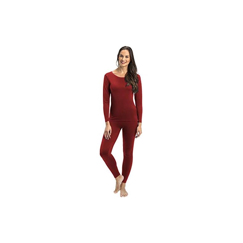 Rocky Thermal Underwear for Women Lightweight Cotton Knit Thermals Women’s Base Layer Long John Set