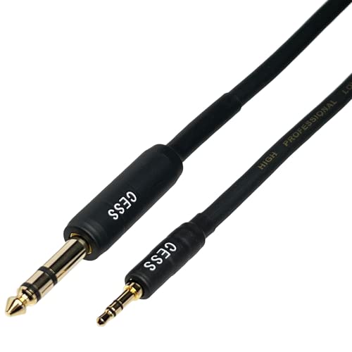 Cable de audio estéreo 3.5mm a 6.35mm 1 pie miniatura 5