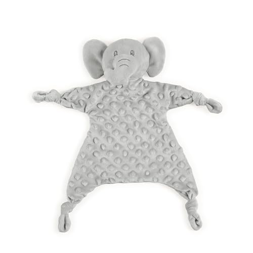 Image of CREVENT Soft Plush Animal Face Security Blankets for Boys and Girls, Great Gifts for Birthday Baby Shower - Elephant