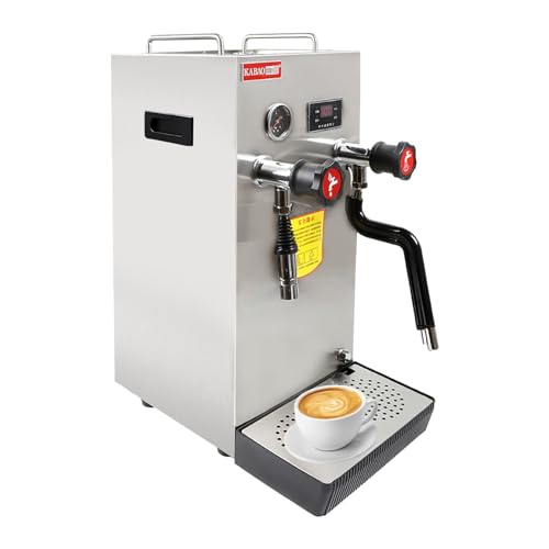 Commercial Milk Frother, 8L Multi-Purpose Full-Automatic Steam Boiling Water Frothing Machine, LCD Display Steam Milk Foam Machine, Electric Milk Foam Maker for Tea Coffee Shop Dessert Shop Hotel Milk