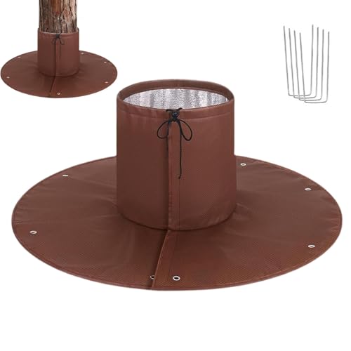 木の根プロテクター、寒い天候の霜ヤシの木の根保護バッグ - 冬の屋外の庭の造園家、花壇、遊び場、パティオの小道用の保護ブランケット