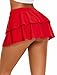 Avidlove Women Mini Skirt Lingerie Cosplay Outfit Role Playing Skirt Red M