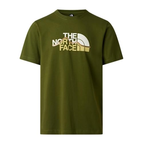 The North Face - T-Shirt Standard Mountain Line Graphic pour Homme - Woodland Green, M