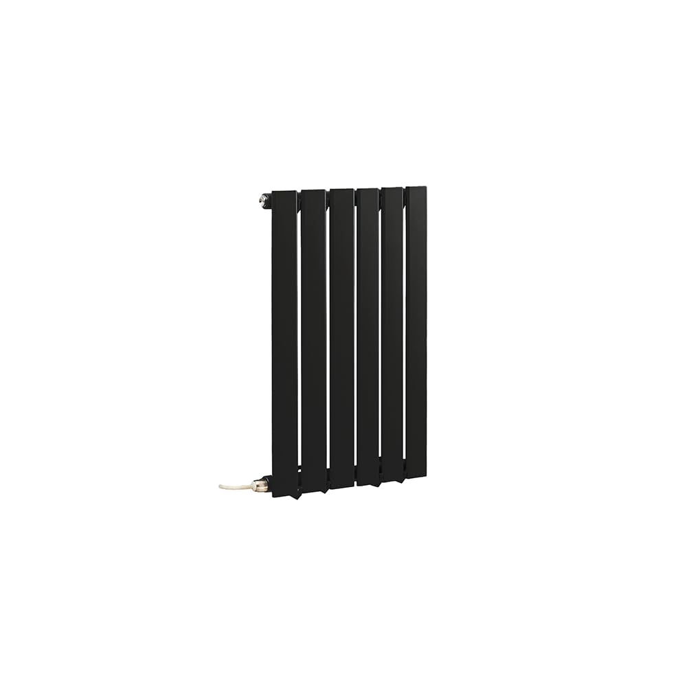 Milano Black Alpha 400W Horizontal Single Flat Panel Wifi Electric Radiator - 635Mm X 420Mm