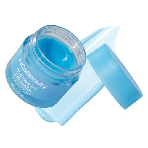 MCoBeauty - Double Duty Lip Mask - Contains Coconut Oil and Vitamin E Lip Balm for Day or Overnight Mask - Bubble Gum Scent - Skin Care and Makeup Accessories - Holiday Essentials - 15g