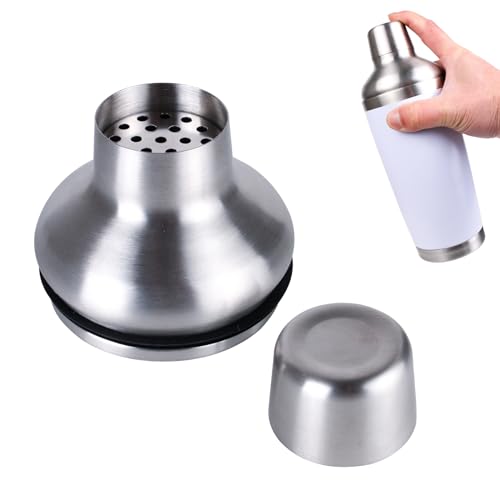 KEUYE Cocktail Shaker Lid Compatible With YETI Rambler 20oz/Tumbler 20oz/16oz Pints/10oz Mug/10oz Lowball/24oz Mug,Stainless Steel Cocktail Shaker Lid Only