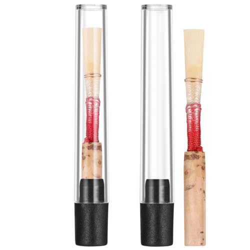 MIKINONA 2Pcs Oboe Reeds Premium Bamboo Musical Instrument Accessories for Oboe Players Handmade Replacement Reeds with Concentrated Tone for Performances and Daily Use