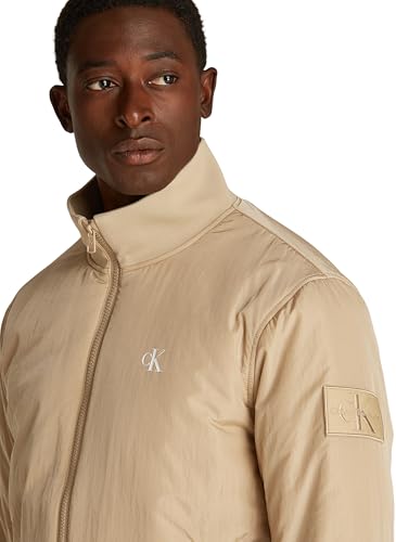 Calvin Klein Herren Jacke Padded Harrington Warm, Beige (Travertine), XXXL – Ansicht 3