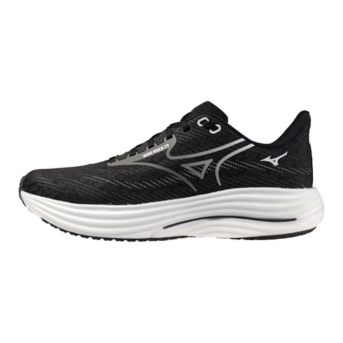 Mizuno Men's Wave Rider 29 Running Shoe, Neutral Road-Trail Shoe,Black Sand-Quiet Shade, US Mens 8.5