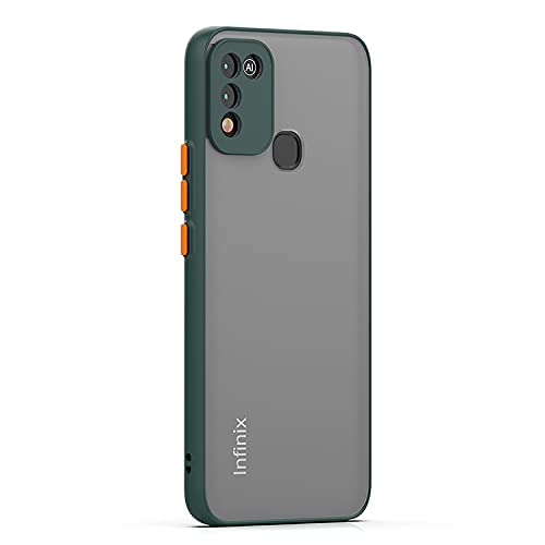 Hello Mobile Infinix Smart 5 Back Cover Translucent Protective Shock Proof Smooth Rubberized Camera Protation Smoke Case Cover for Infinix Smart 5 (Green)
